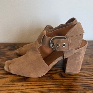 SARTO By Franco Sarto Tan Suede Sandals